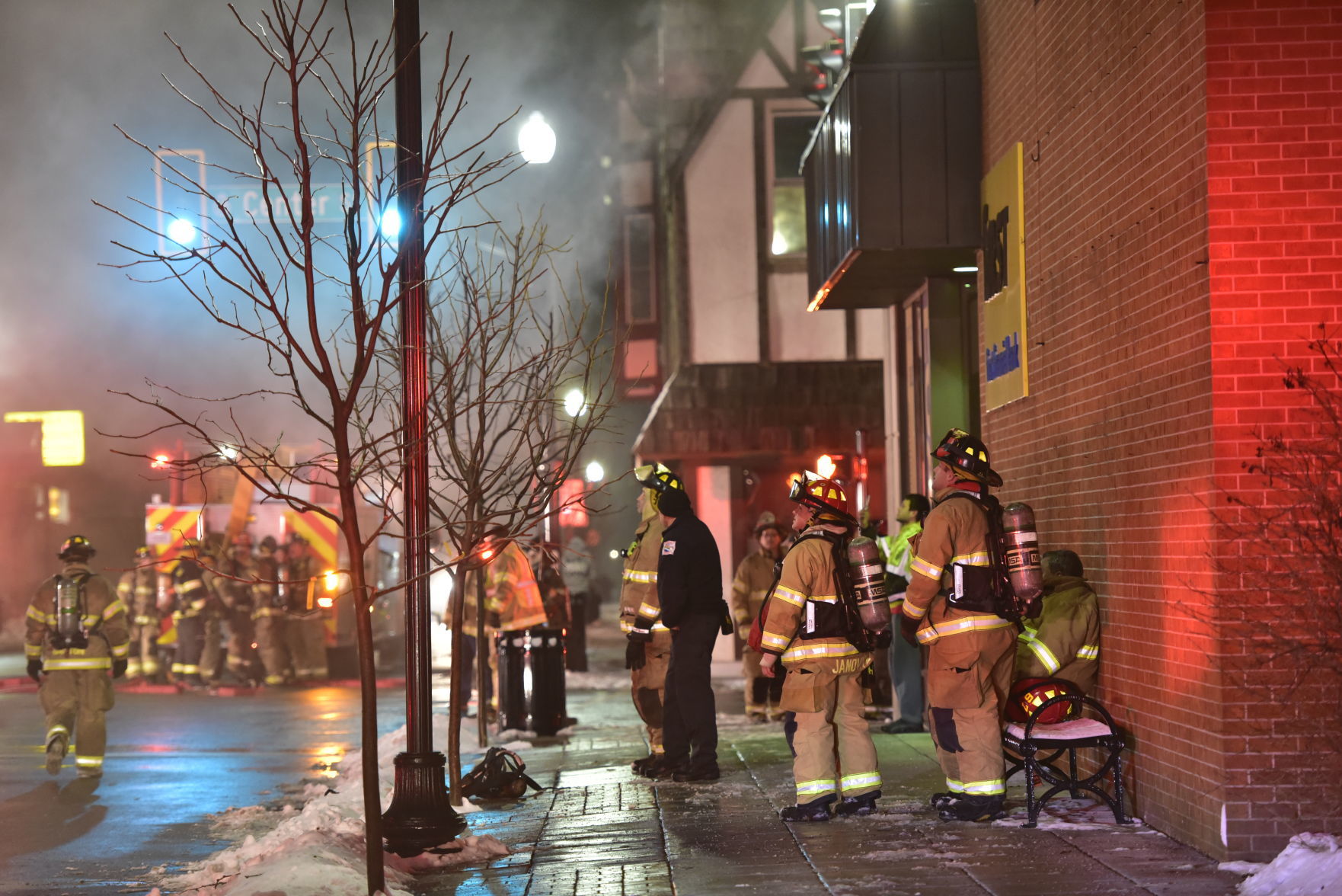 Crews battle fire at the Copper Penny